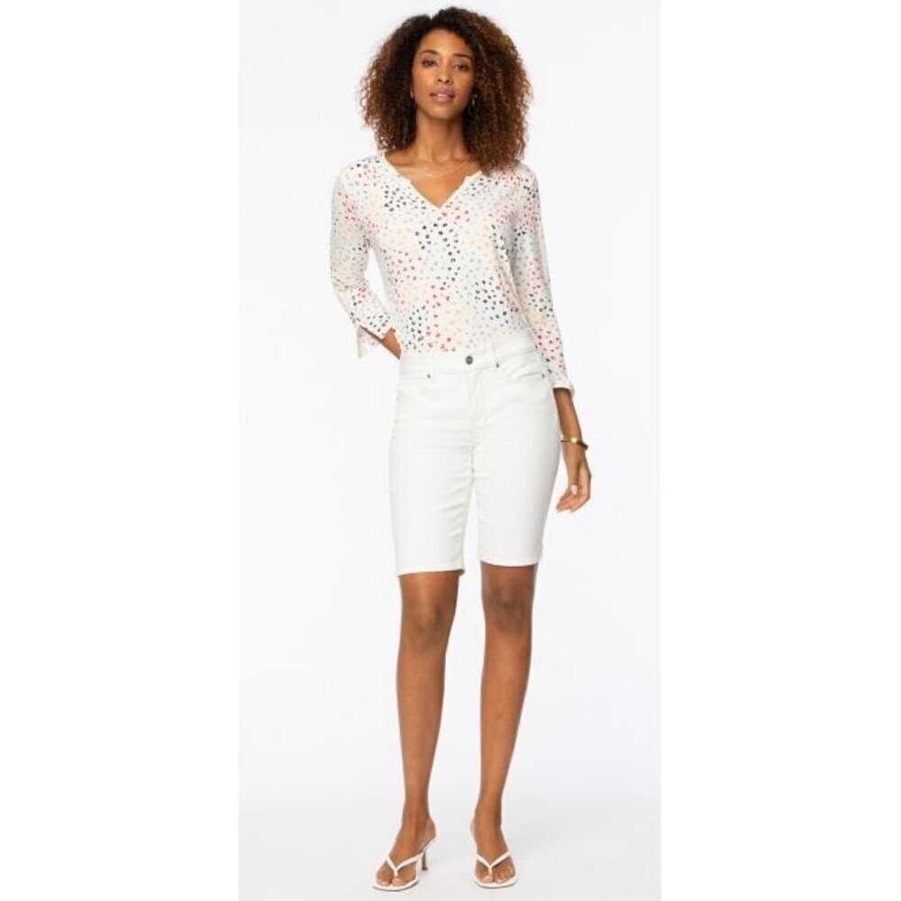 EUC Briella Shorts Roll Cuff Optic White‎ Size 14
